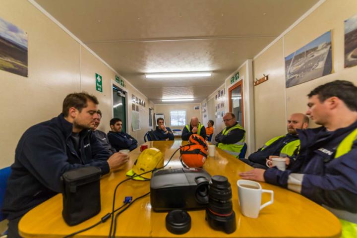 group in cabin